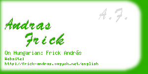 andras frick business card